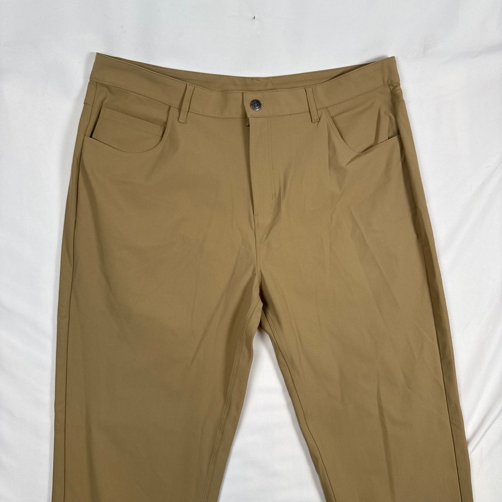 Fabletics Mens The Only Pant Khaki Tan Tech Chino 38x34 PT2459389-1726-38034